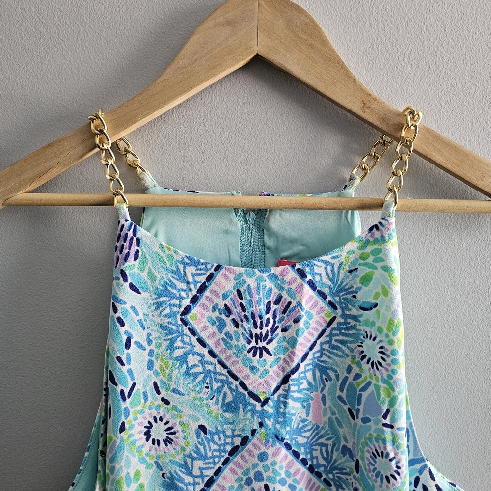 Lilly Pulitzer Chain Halter Pearl Romper 14 - Picture 6 of 11